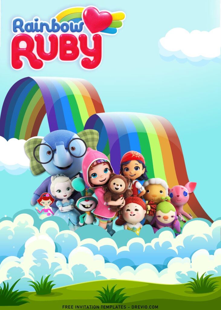 11+ Rainbow Ruby Birthday Invitation Templates With Choco | Download