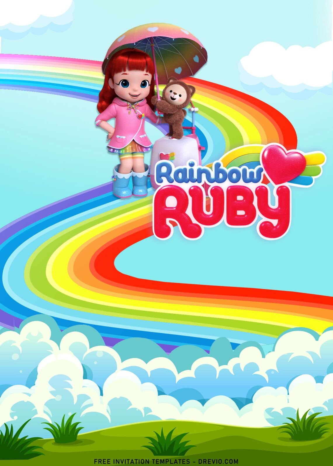 11+ Rainbow Ruby Birthday Invitation Templates For Your Daughter’s