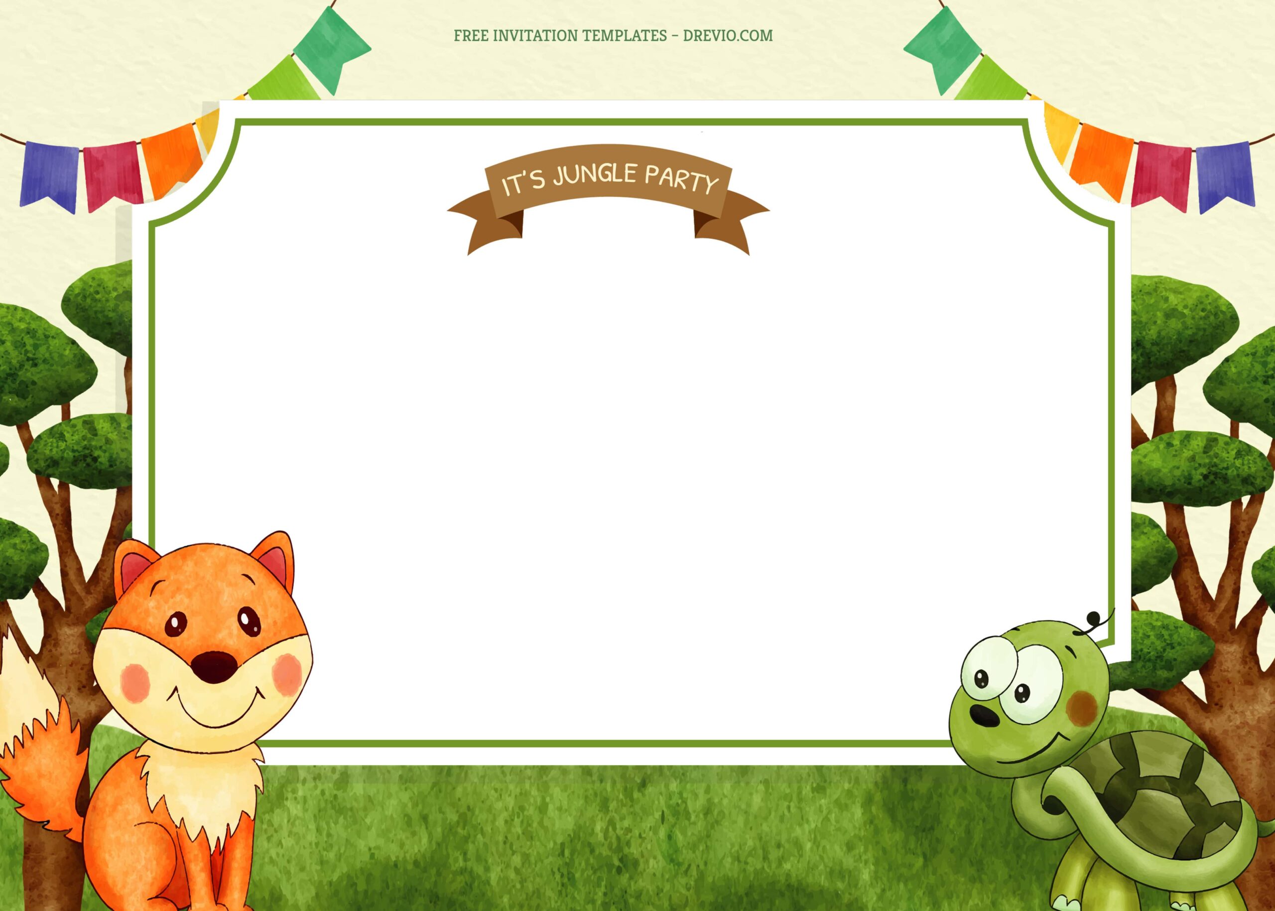 7+ Adorable Jungle Party Birthday Invitation Templates Type Two