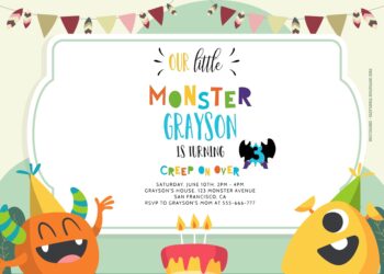 7+ Adorable Monster Party Birthday Invitation Templates Title