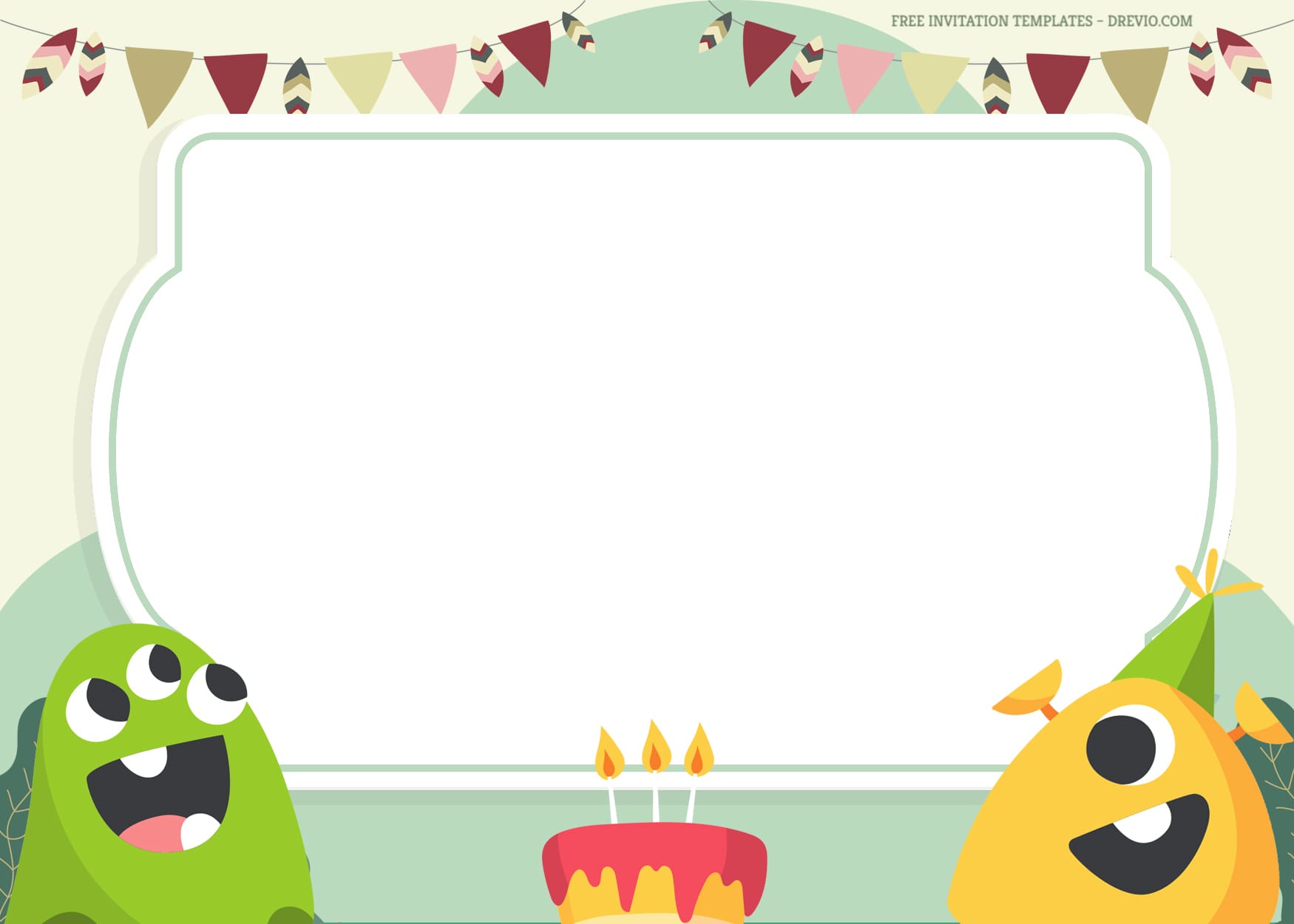 7+ Adorable Monster Party Birthday Invitation Templates Type Six