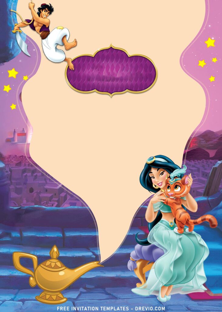 7+ Aladdin Birthday Invitation Templates with Arabian Night Background
