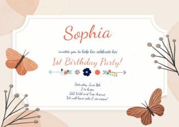 7+ Bohemian Abstract Flora Birthday Invitation Templates title