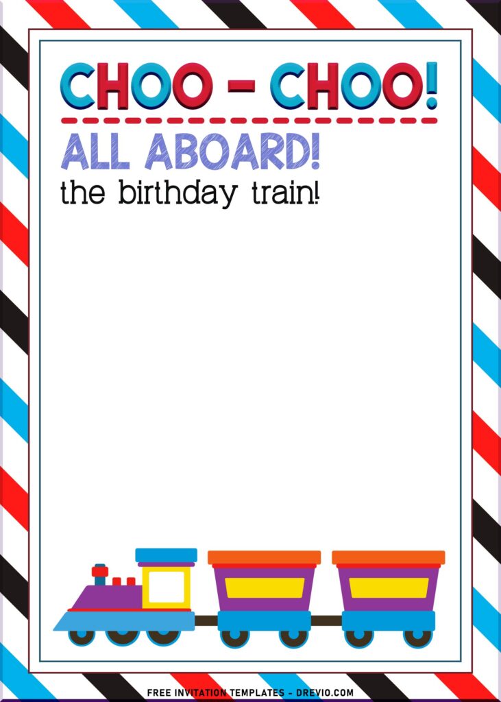7+ Choo Choo Train Theme Birthday Invitation Templates