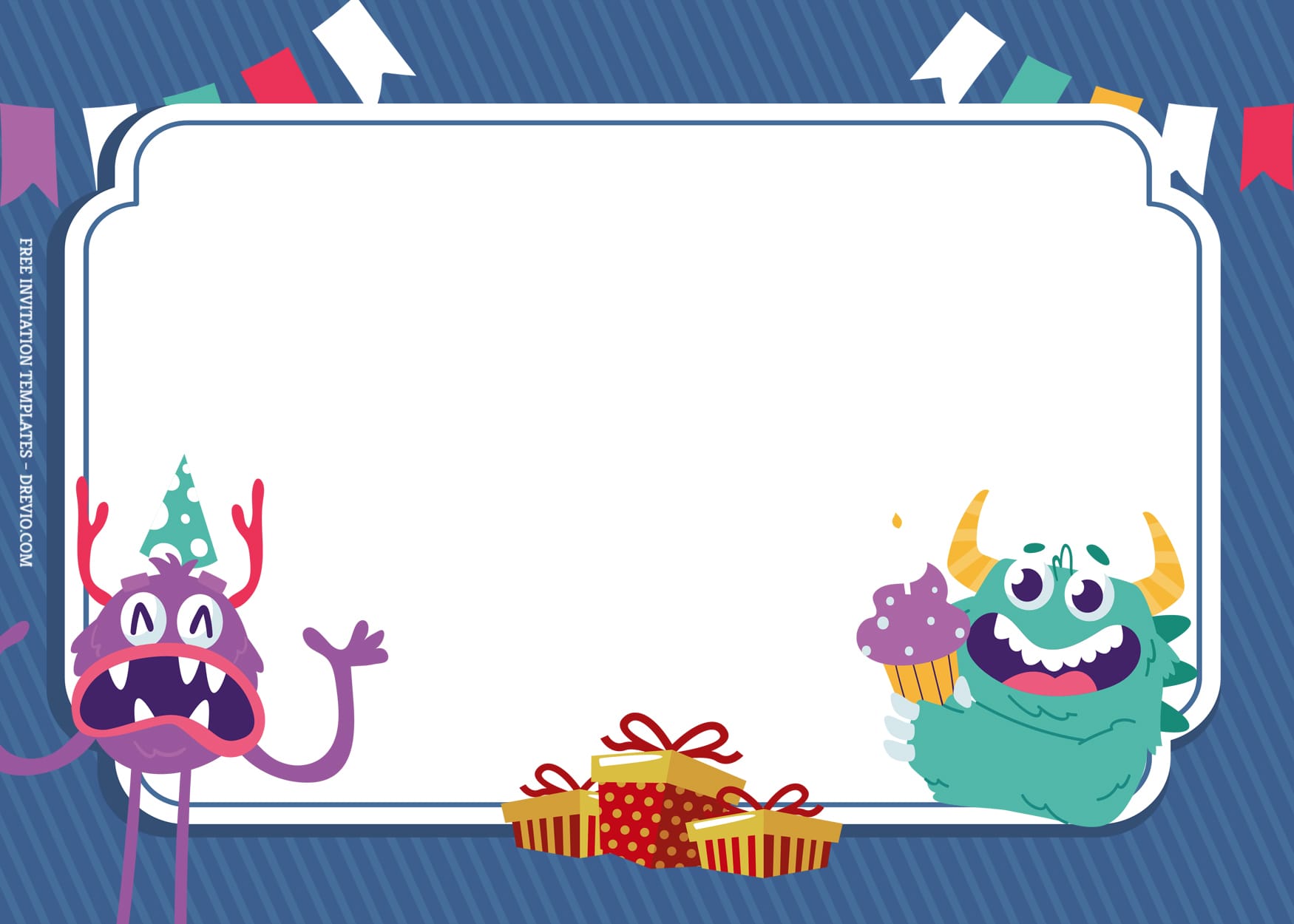 7+ Creep And Crawl Monster Party Birthday Invitation Templates Purple Blue
