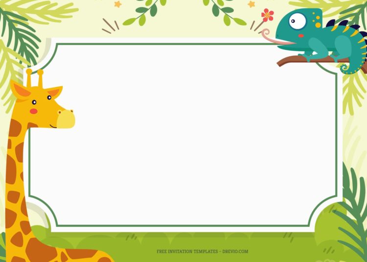 7+ Cute Safari Animals Birthday Invitation Templates 