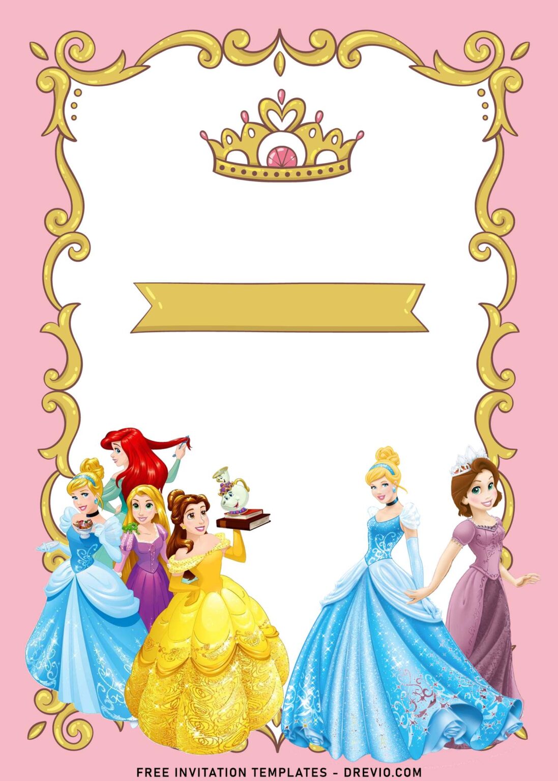 7+ Vintage Disney Princess Birthday Invitation Templates - Drevio ...