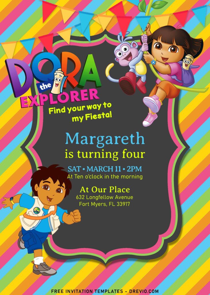 8+ Dora The Explorer Birthday Invitation Templates For Your Kid's Birthday