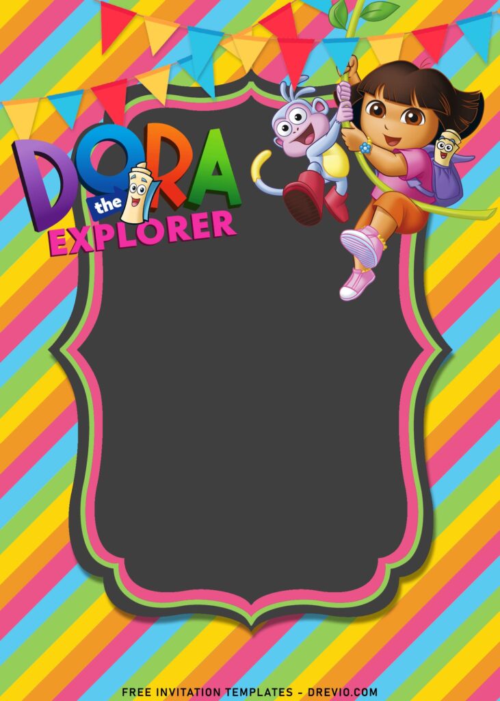 8+ Dora The Explorer Birthday Invitation Templates For Your Kid's Birthday with 