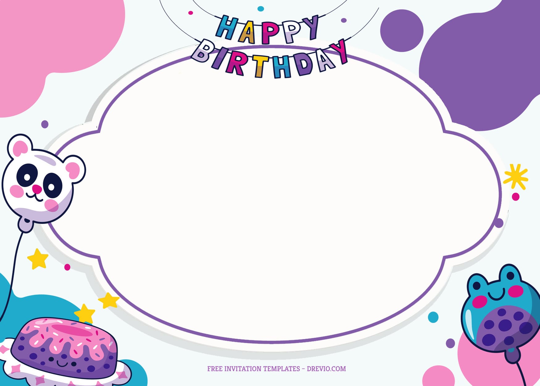7+ Dreamy Kiddies Imagination Birthday Invitation Templates Type Six