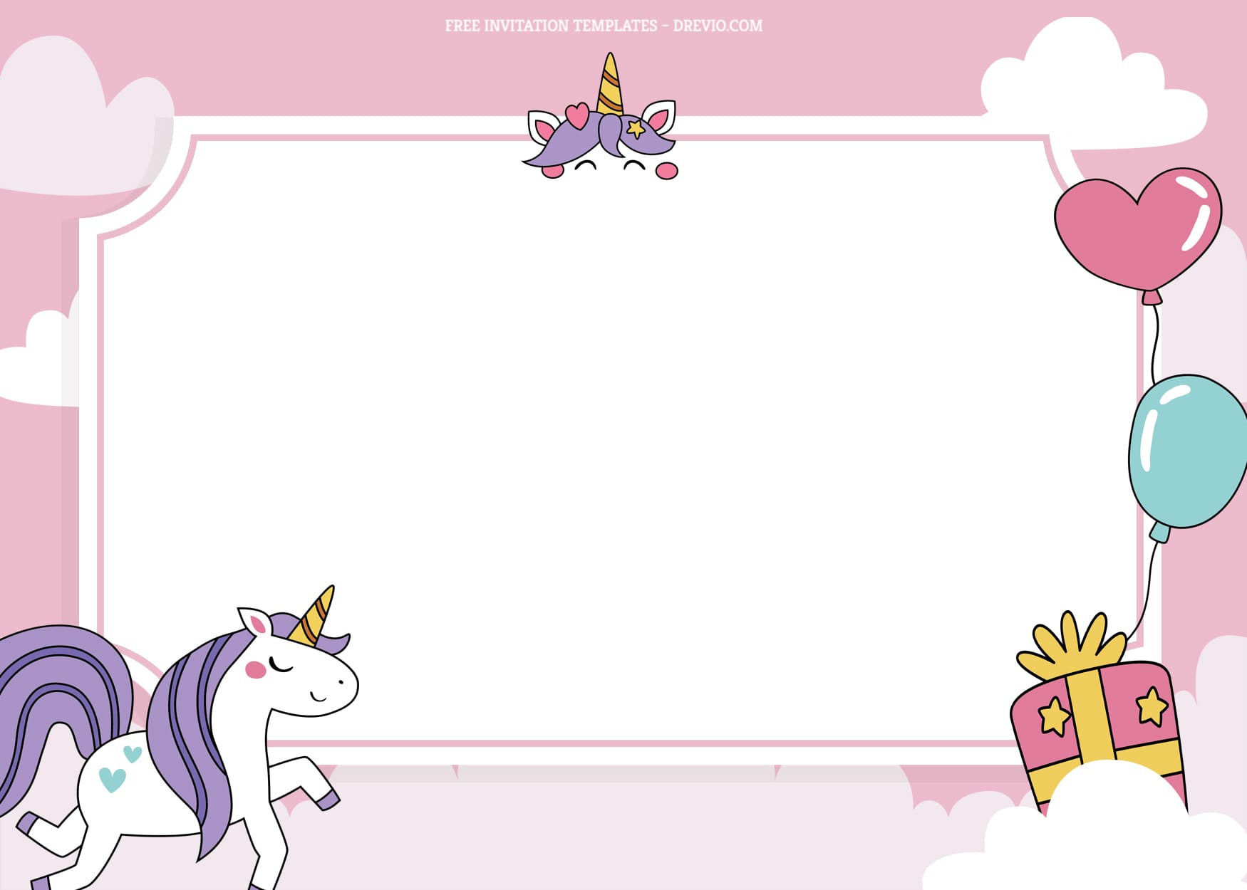 7+ Flashy Purple Unicorn Birthday Invitation Templates Type Five