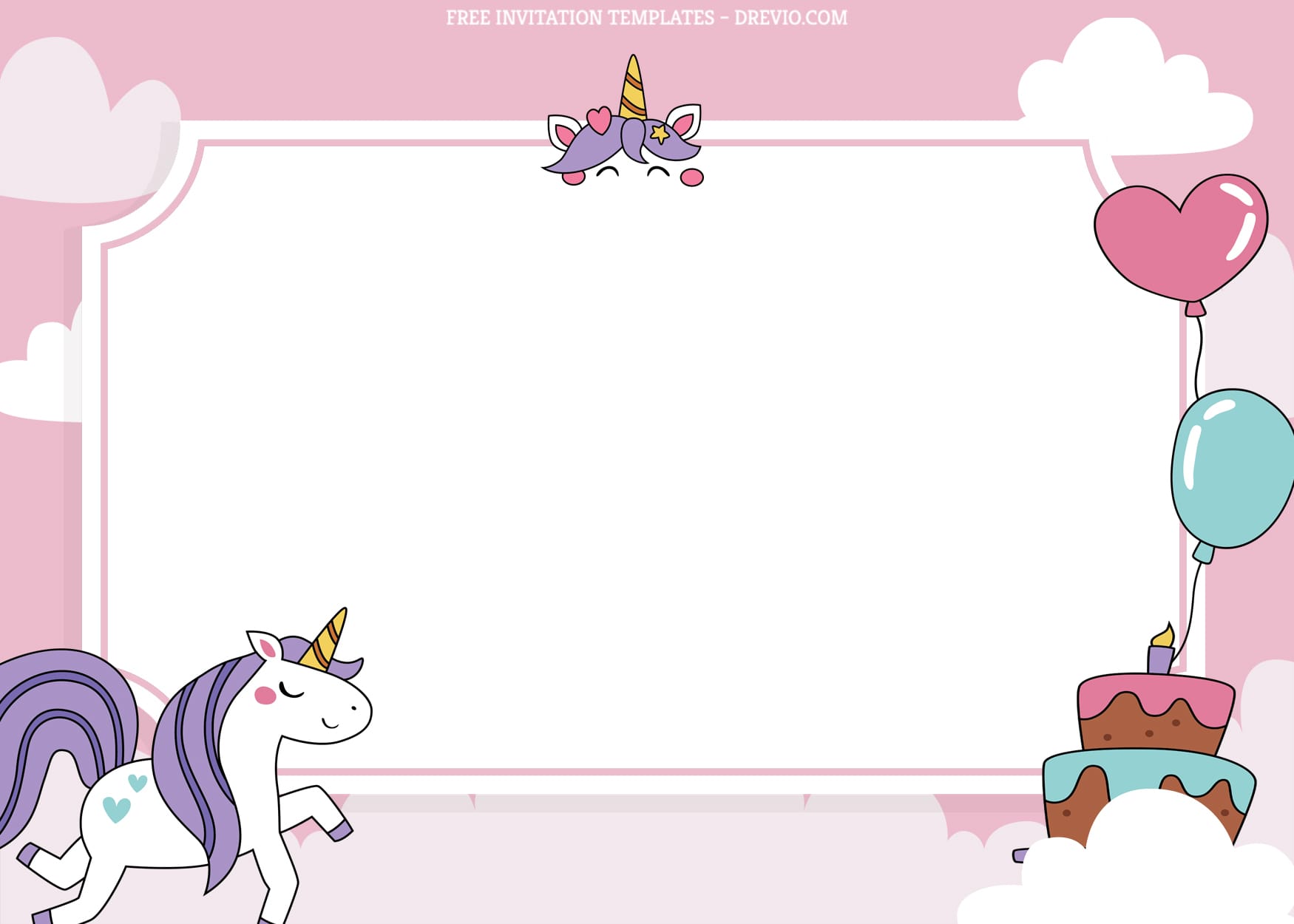 7+ Flashy Purple Unicorn Birthday Invitation Templates Type Seven