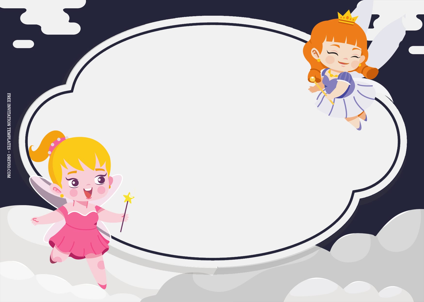 7+ Floating Dream Fairies Birthday Invitation Templates Type Five