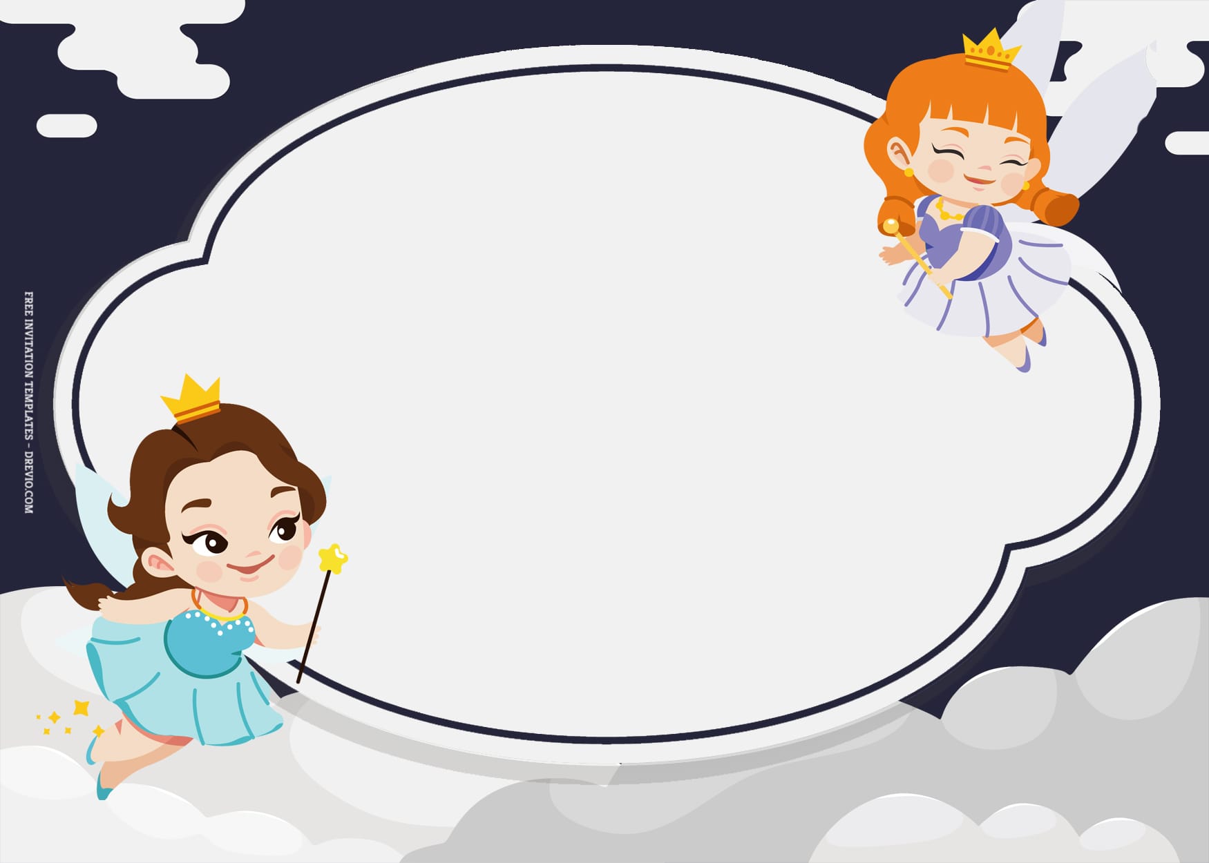 7+ Floating Dream Fairies Birthday Invitation Templates Type Six
