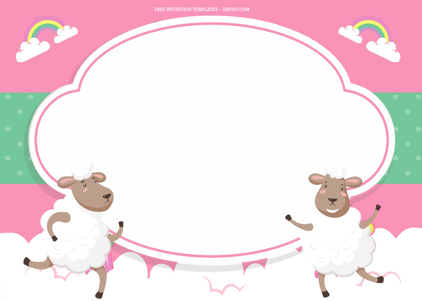 7+ Goody Sheep’s And Rainbow Birthday Invitation Templates Type One