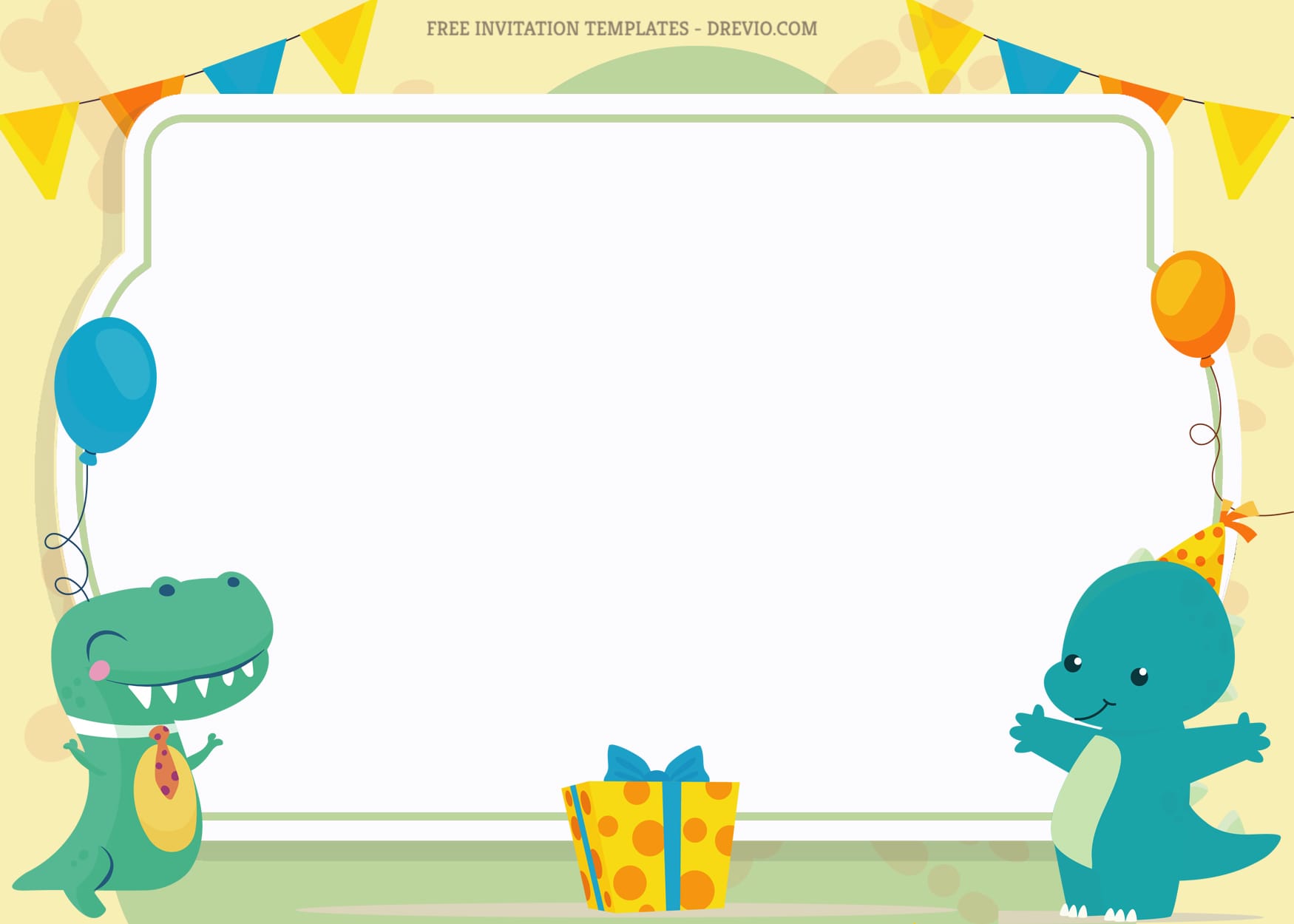 7+ Green Blue Stomp And Chop Dino Birthday Invitation Templates