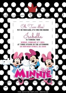 7+ Minnie Mouse Birthday Invitation Templates For Girls Birthday Of All ...