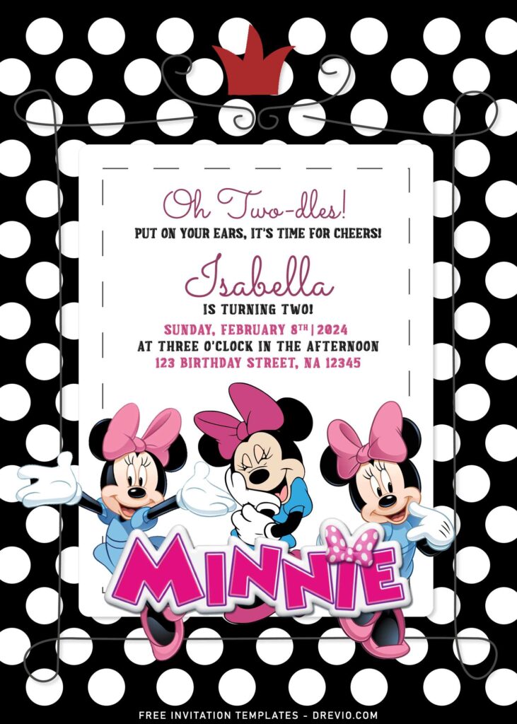 7+ Minnie Mouse Birthday Invitation Templates For Girls Birthday Of All Ages