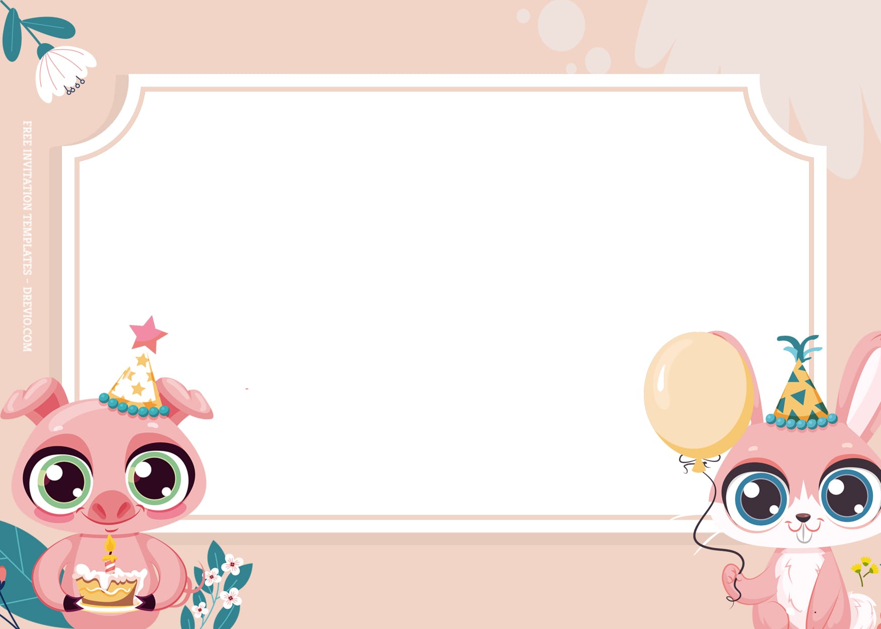 7+ Pinky Sweet Cartoon Birthday Invitation Templates Type Two