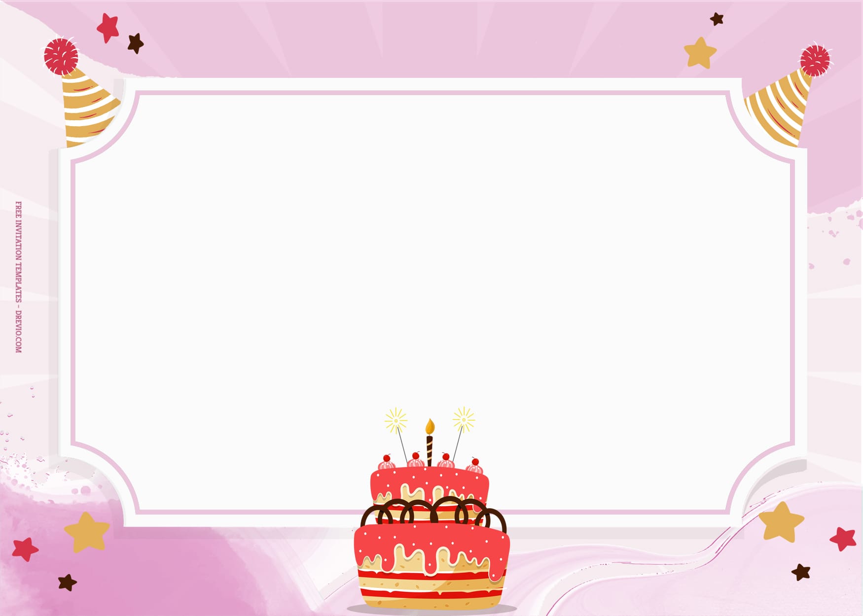 7+ Pretty Pinky White Birthday Invitation Templates Type One