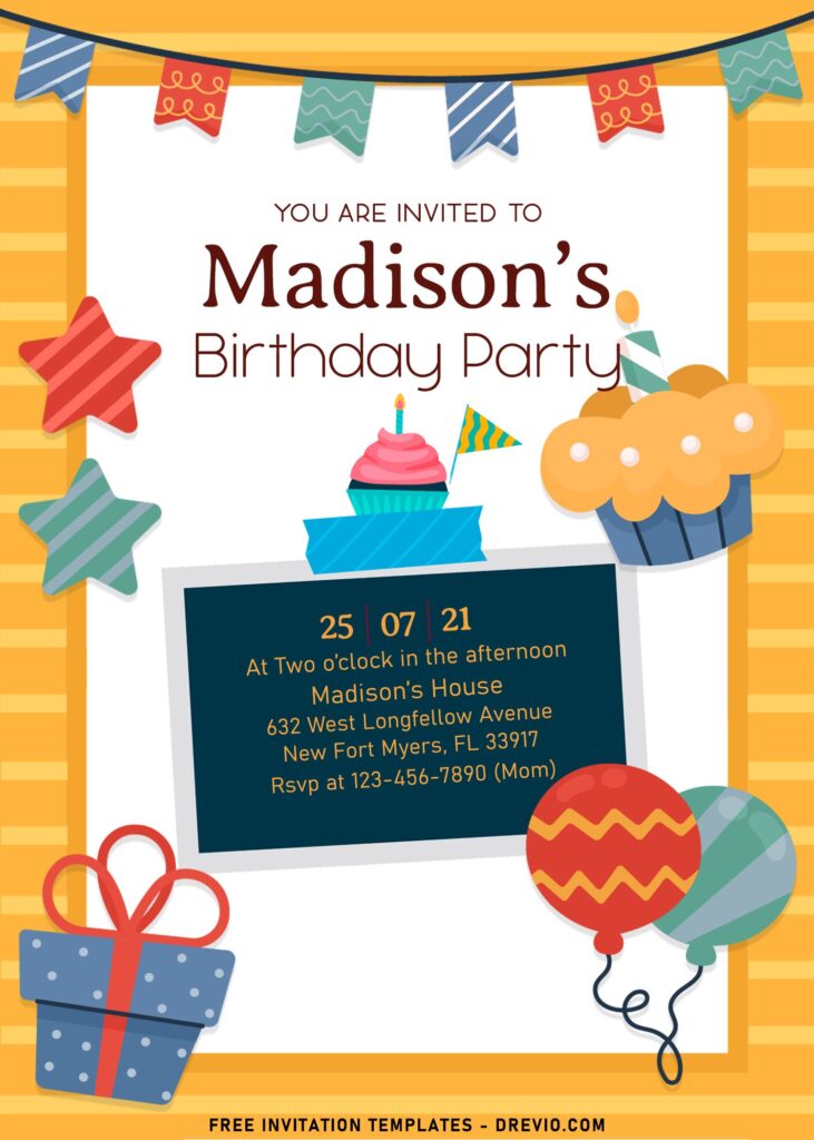 7+ Simple Kids Birthday Invitation Templates
