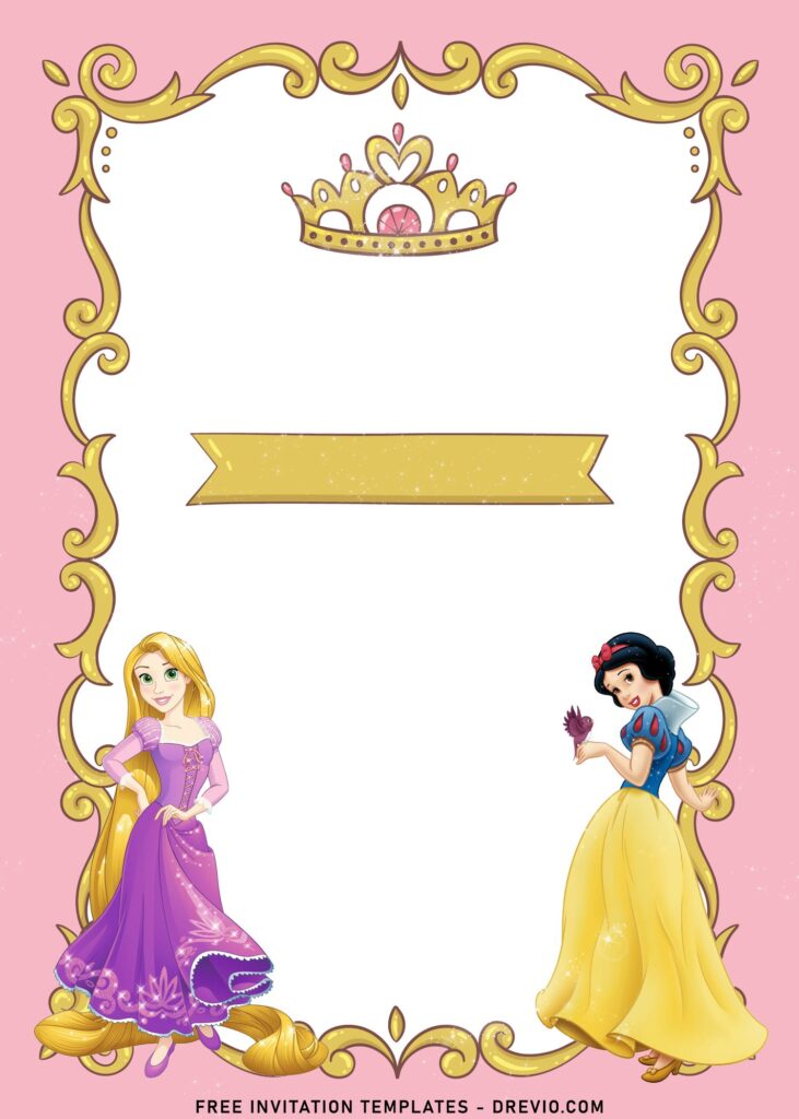 7+ Vintage Disney Princess Birthday Invitation Templates with Rapunzel