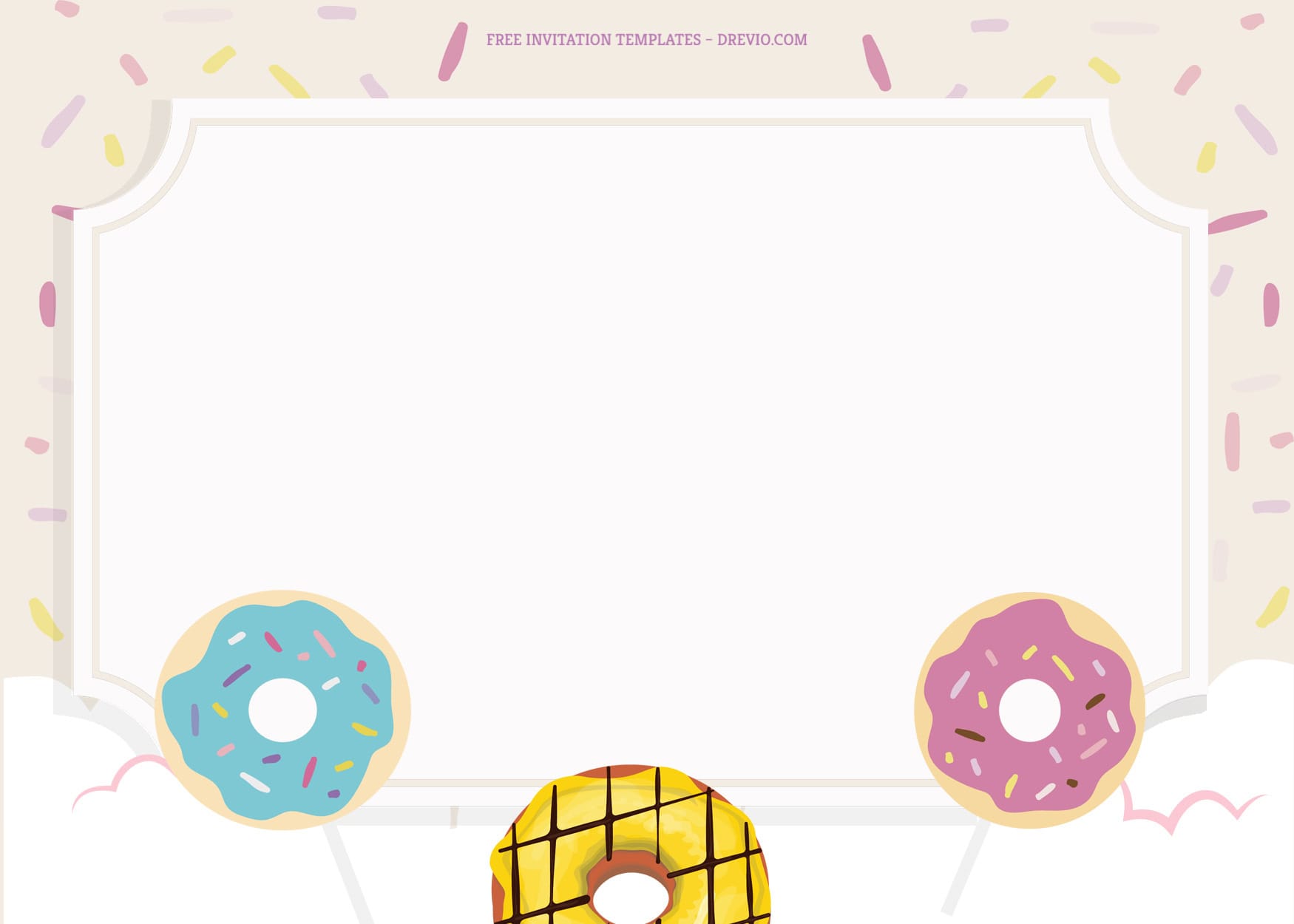 7+ Sugary Sweet Donuts Birthday Invitation Templates Type Five