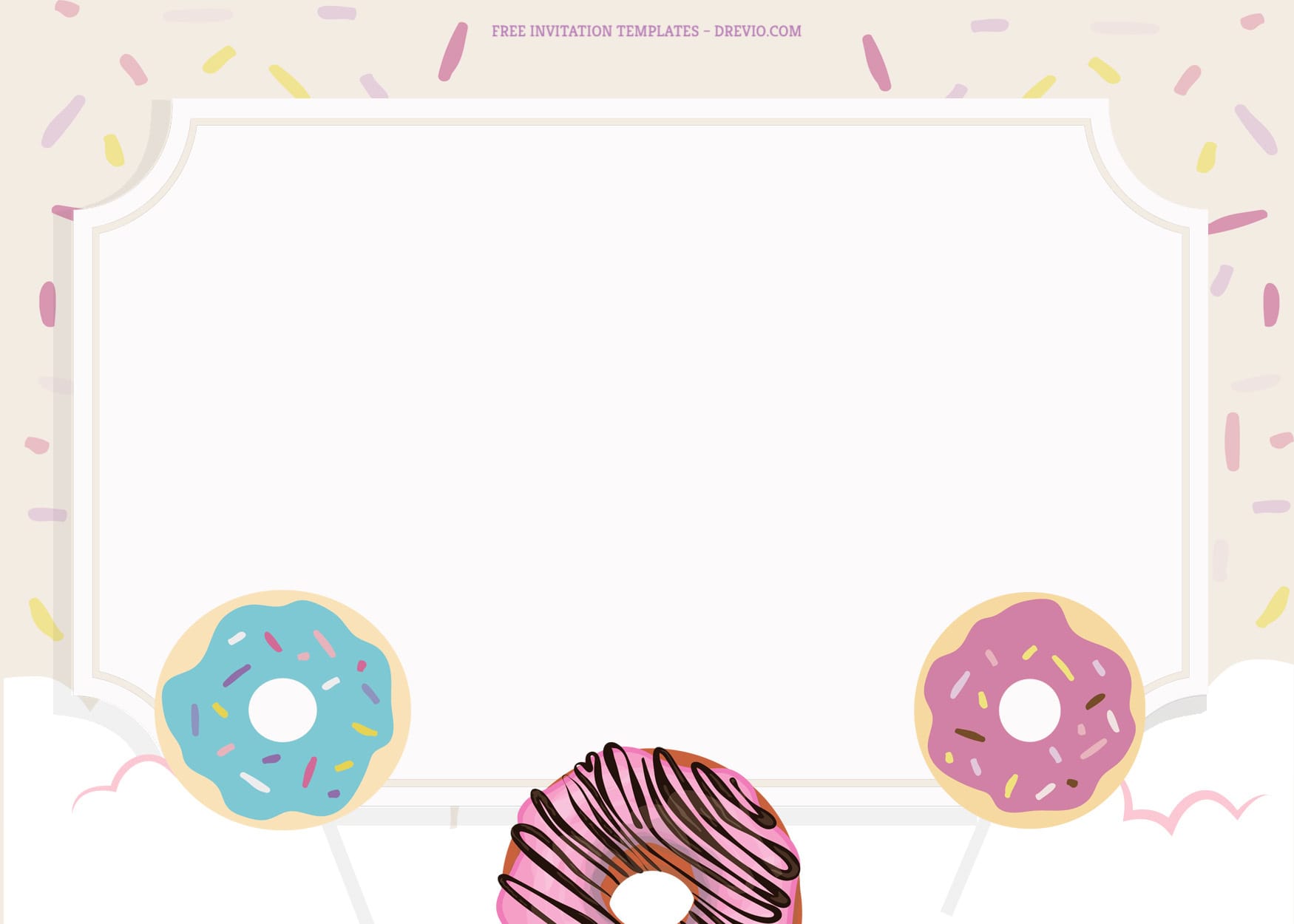 7+ Sugary Sweet Donuts Birthday Invitation Templates Type Four