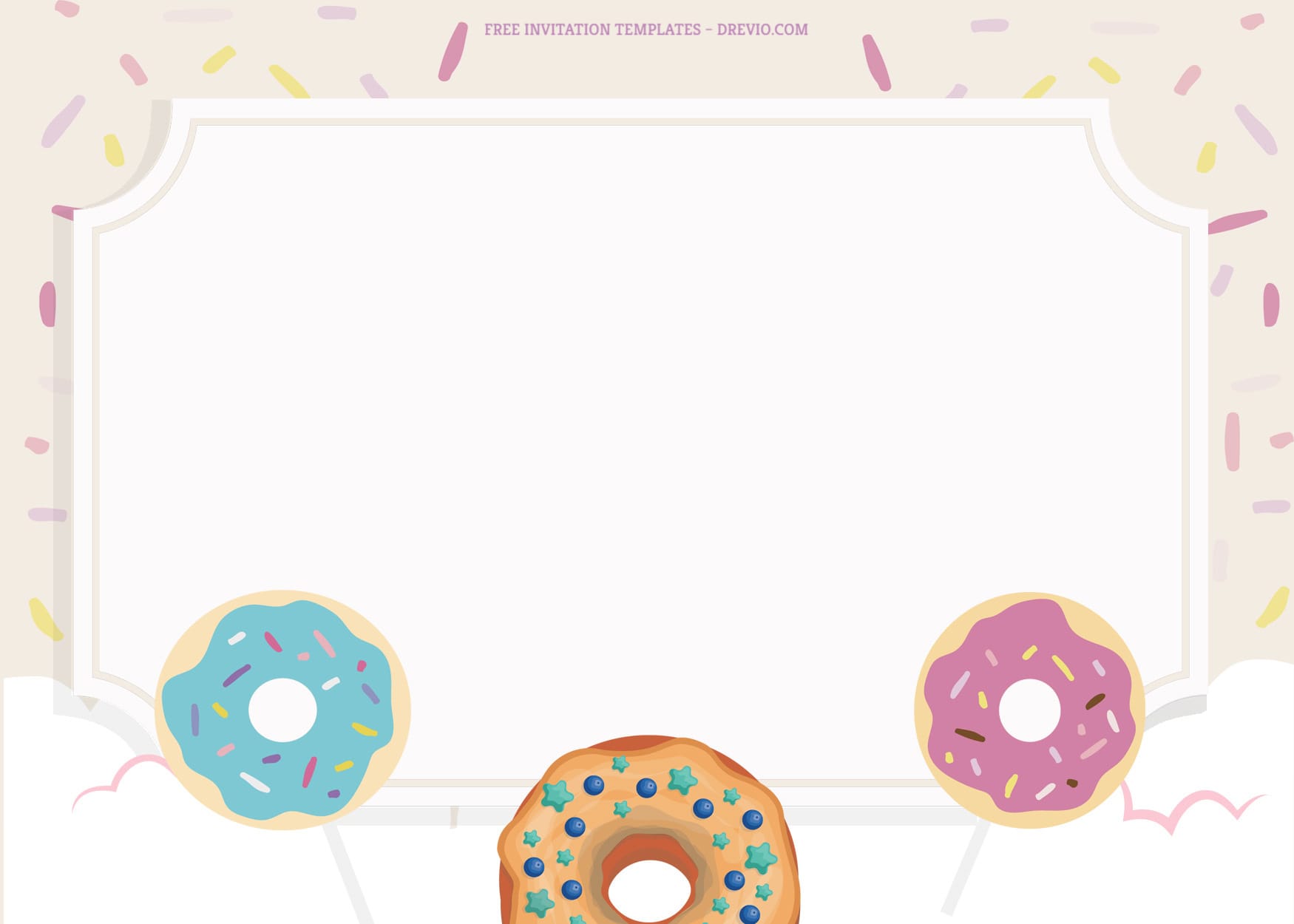 7+ Sugary Sweet Donuts Birthday Invitation Templates Type Six