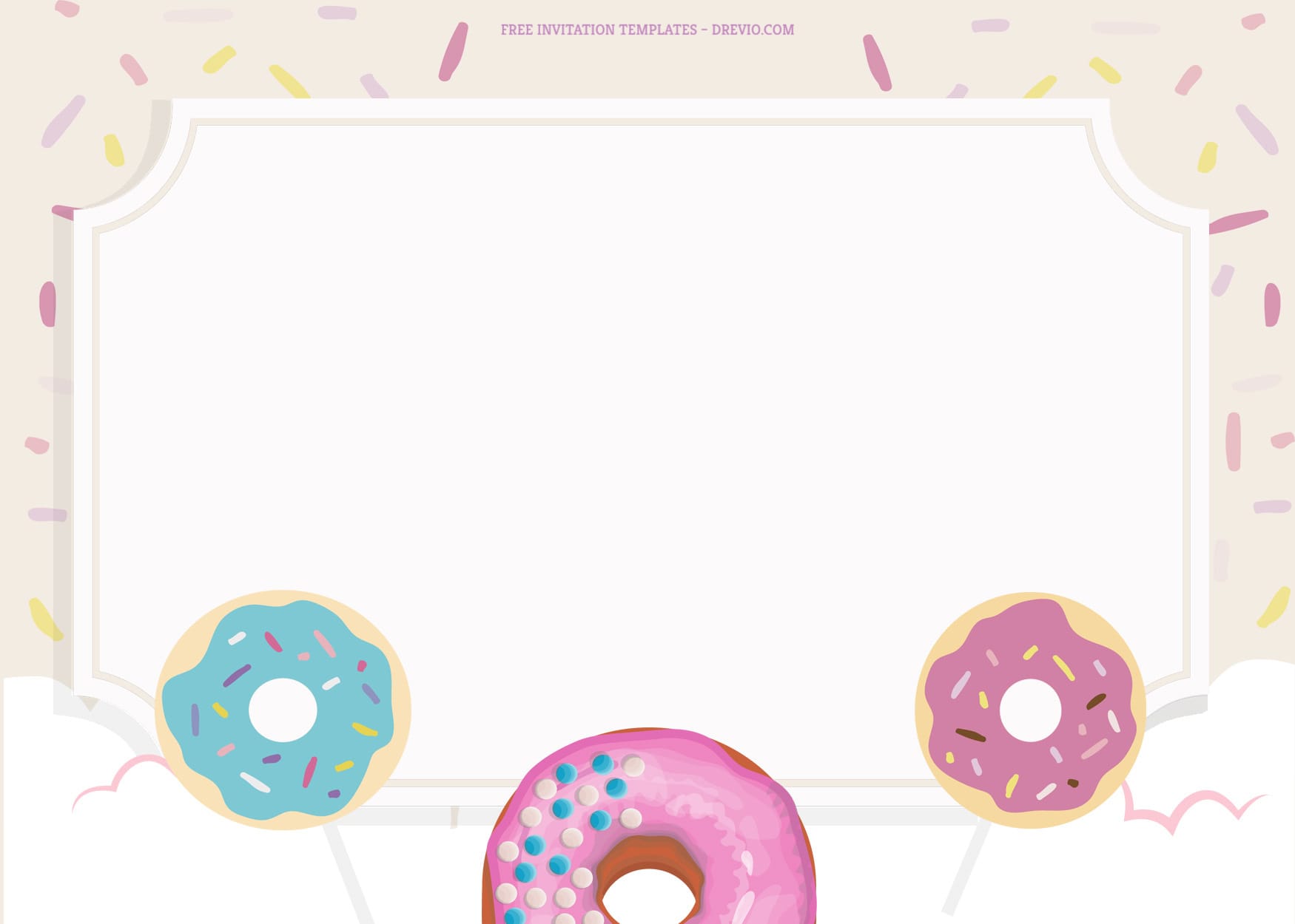 7+ Sugary Sweet Donuts Birthday Invitation Templates Type Three