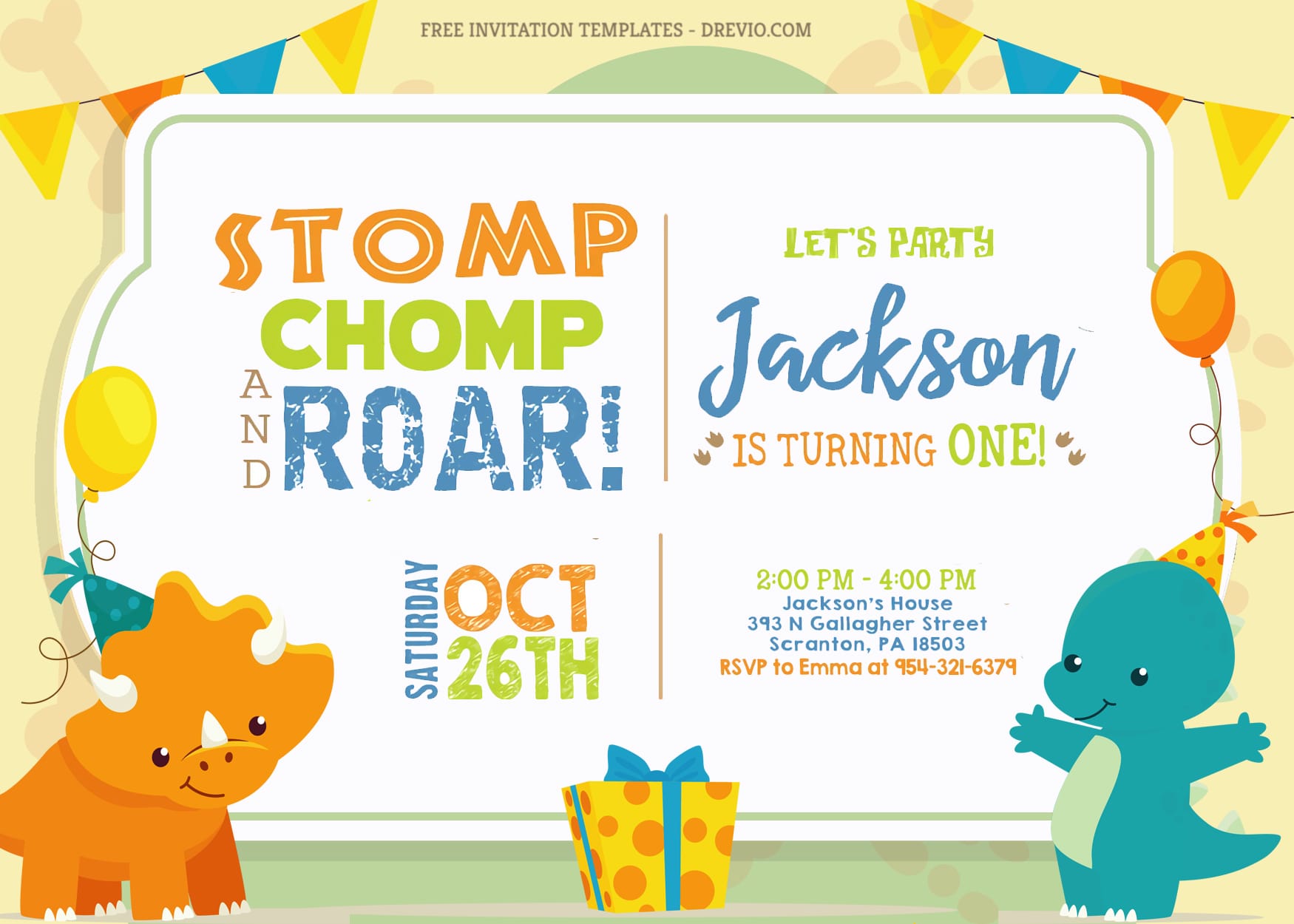 7+ Title Stomp And Chop With Dino Birthday Invitation Templates