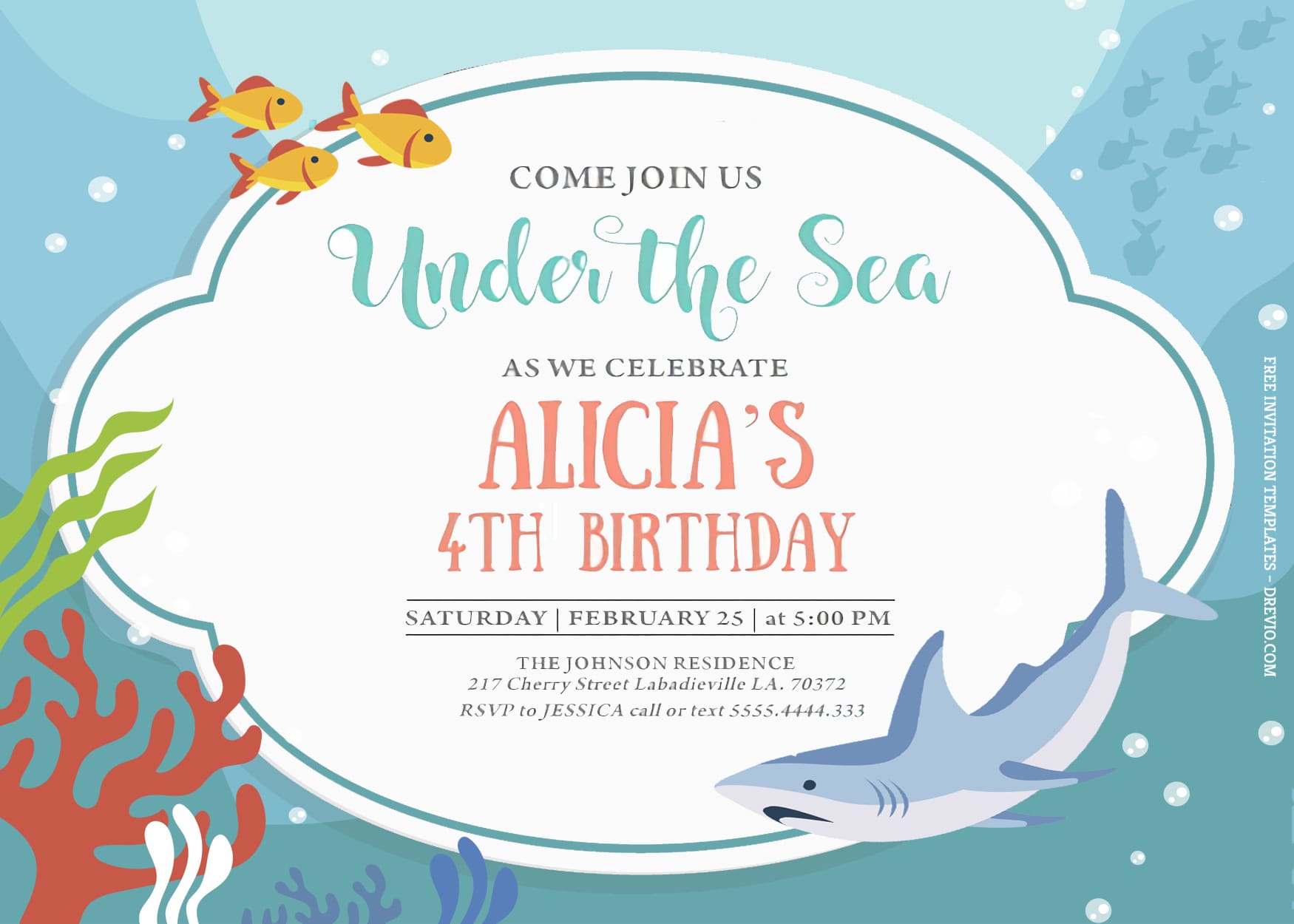 7+ Under The Sea Party Birthday Invitation Templates Title