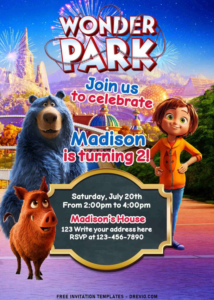 7+ Wonder Park Theme Birthday Invitation Templates