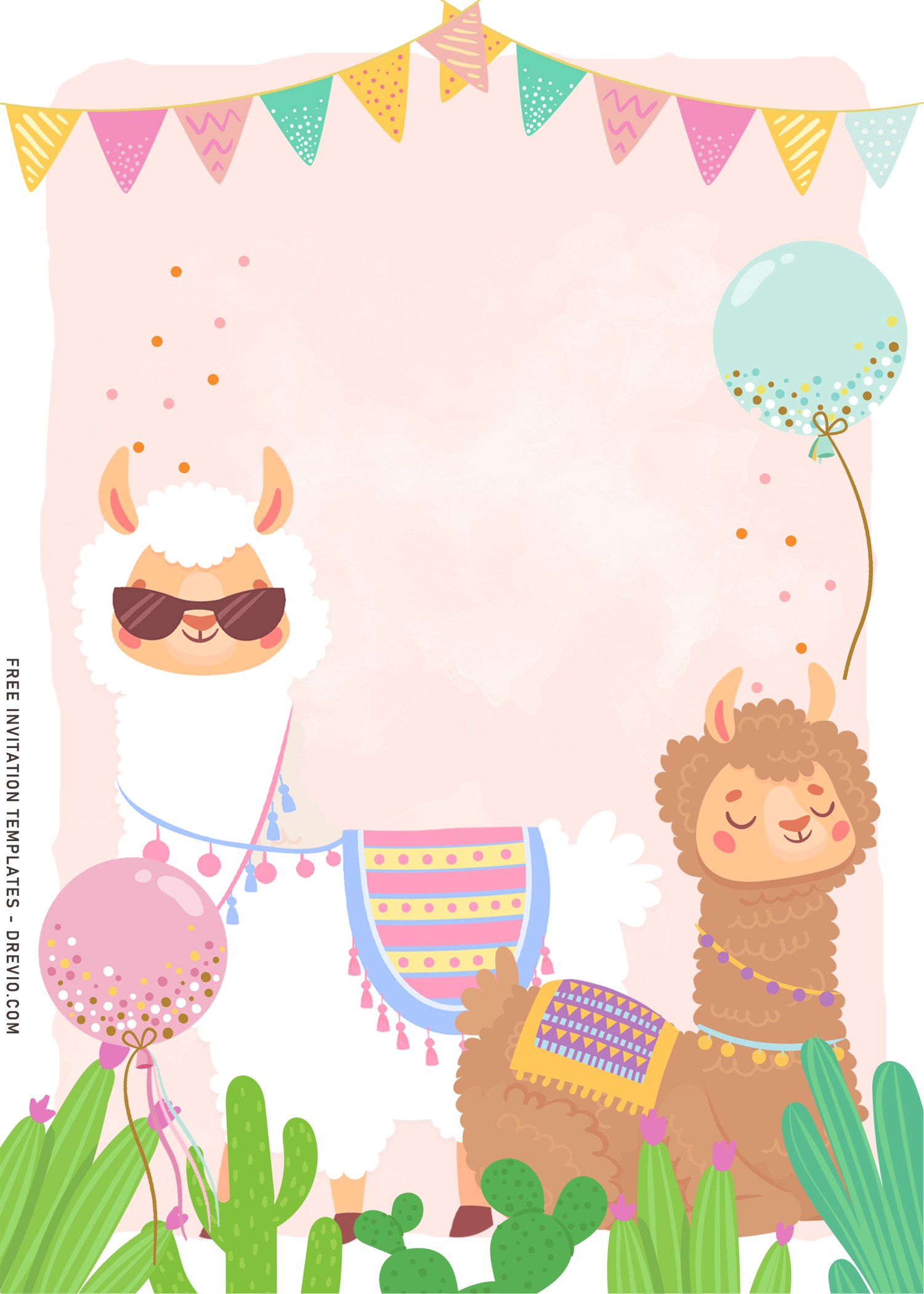 8-whole-llama-fun-birthday-invitation-templates-for-birthday-girls