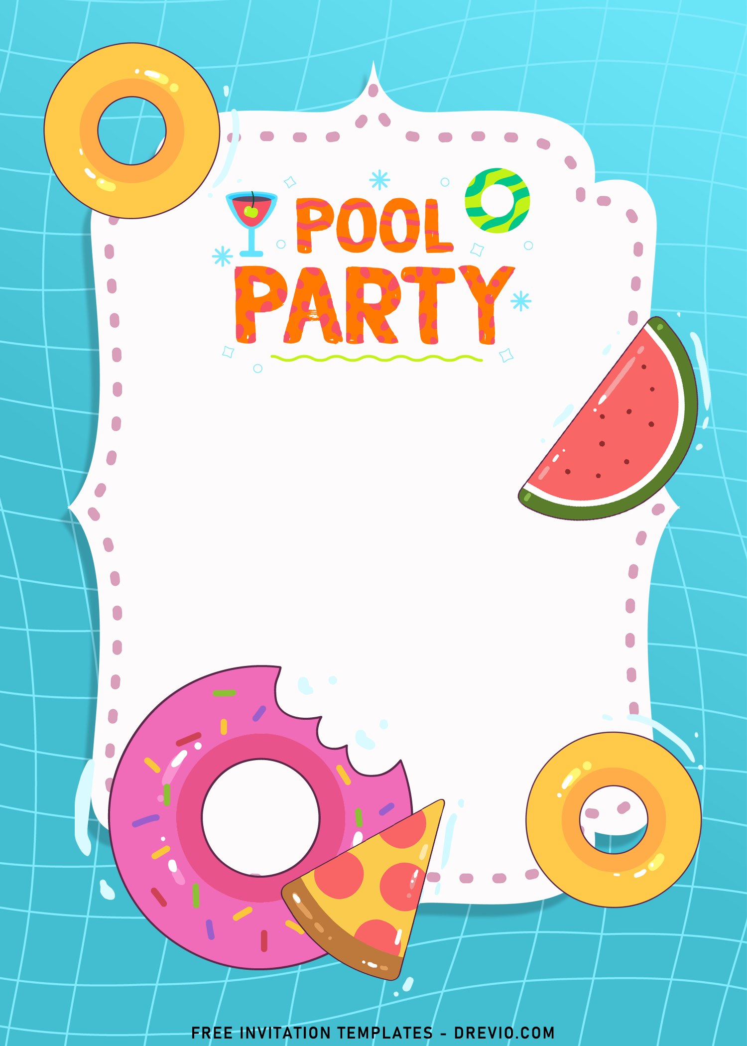 M bel Wohnen Boys Pool Party Printable Birthday Invitation Editable PDF EN6134178