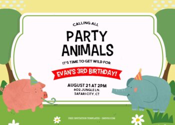 7+ Celebrating Animals Party Birthday Invitation Templates Title