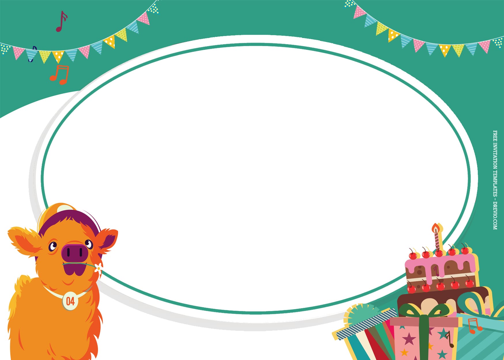 8+ Cheering Animals Party Birthday Invitation Templates Type Five