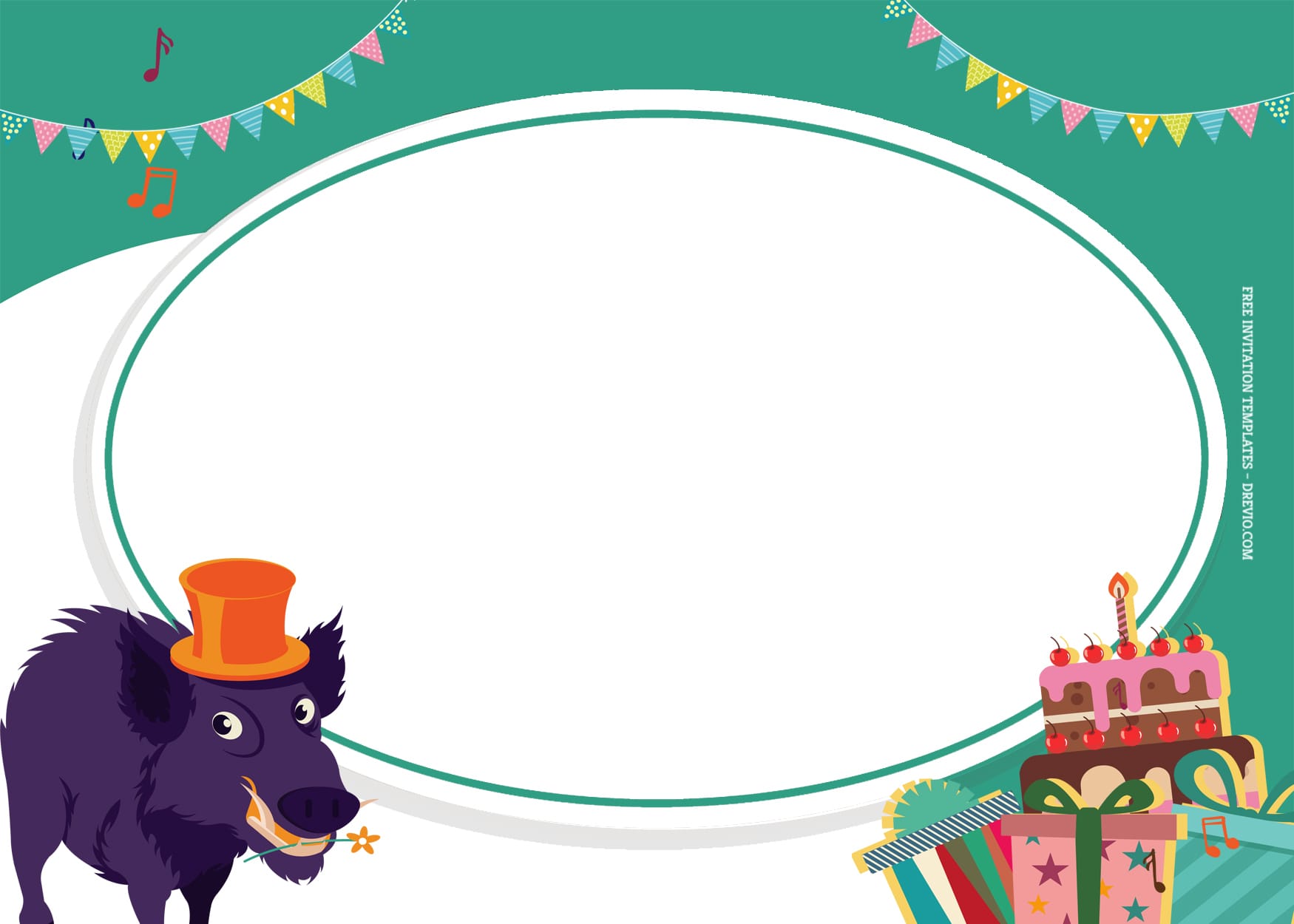 8+ Cheering Animals Party Birthday Invitation Templates Type Four