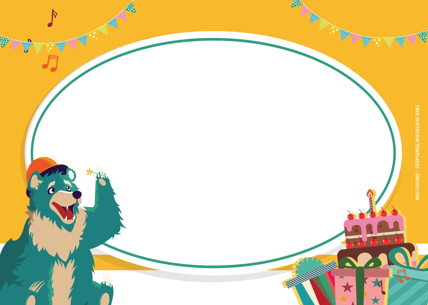 8+ Cheering Animals Party Birthday Invitation Templates Type One