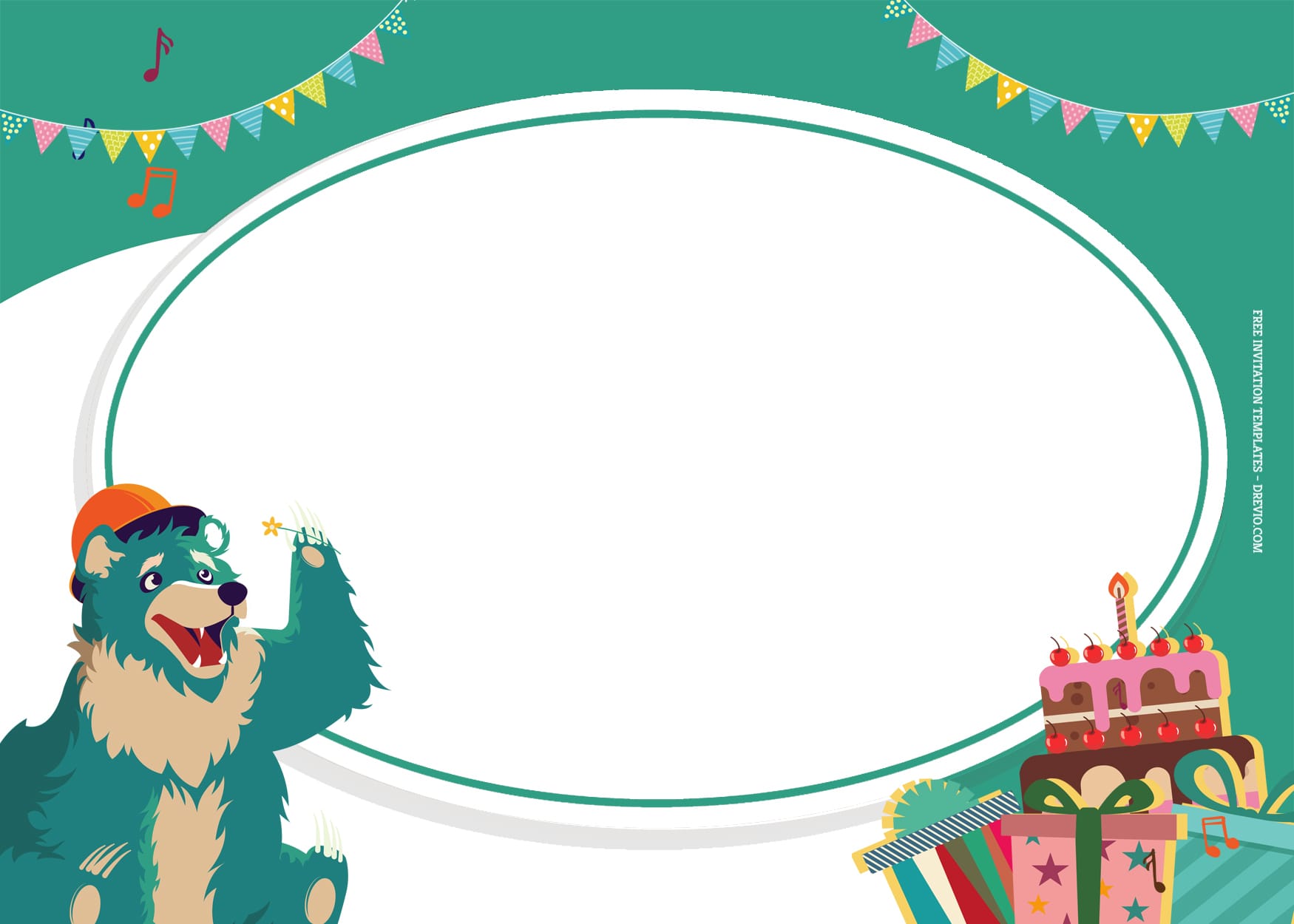 8+ Cheering Animals Party Birthday Invitation Templates Type Seven