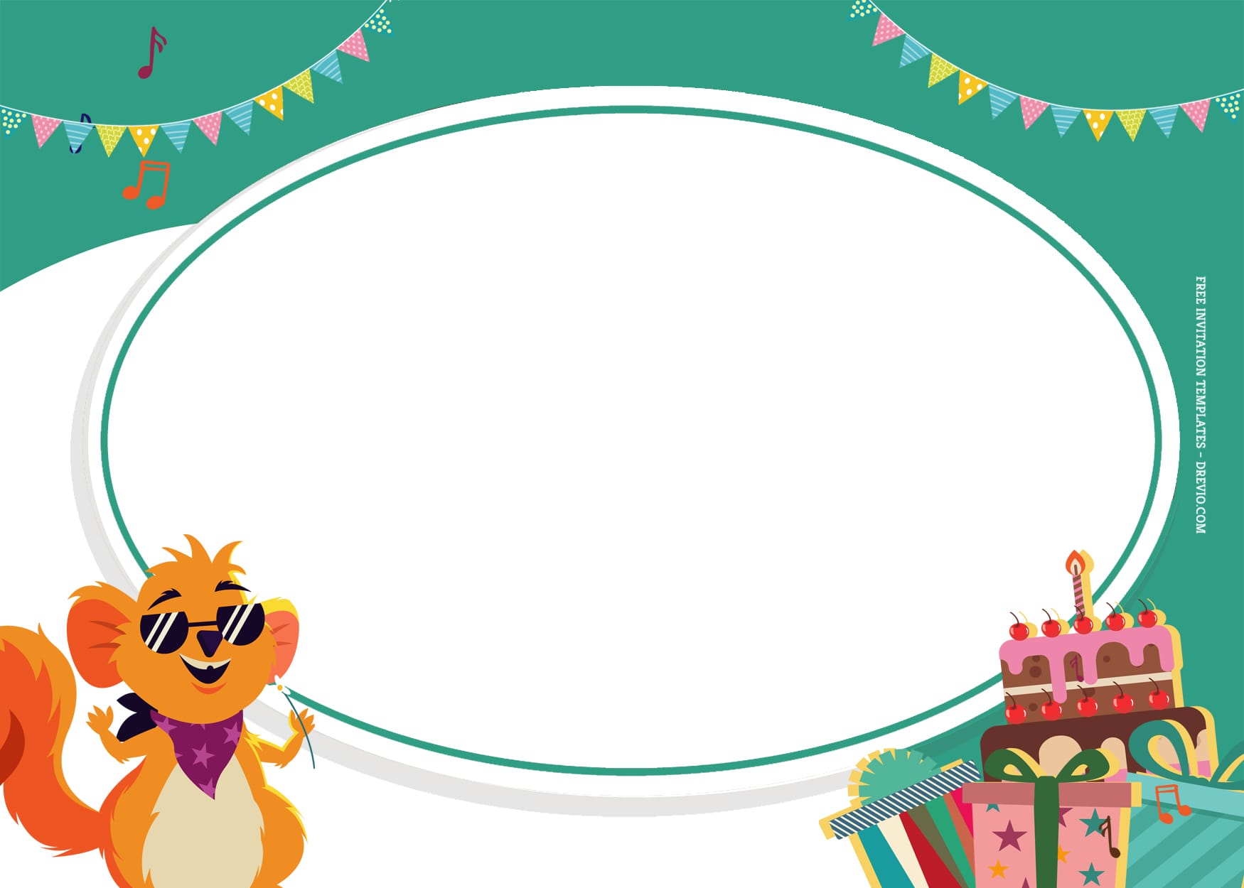 8+ Cheering Animals Party Birthday Invitation Templates Type Six