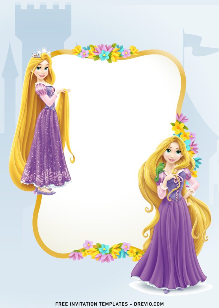8+ Floral Rapunzel Birthday Invitation Templates