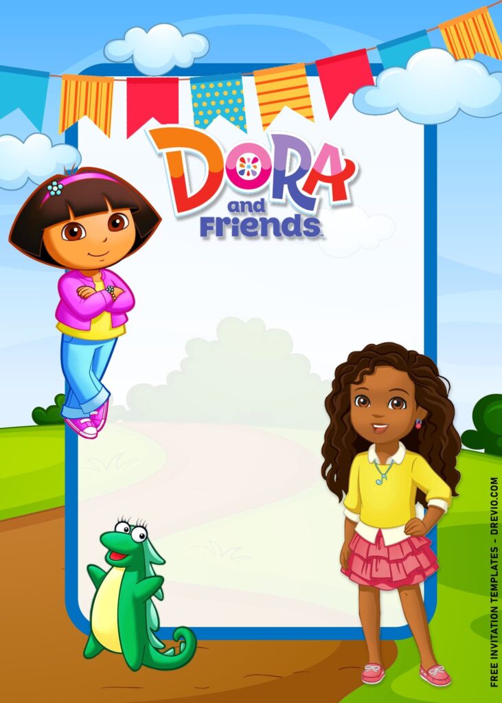 Invitation Template of 8+ Dora And Friends Birthday Invitation Templates 3