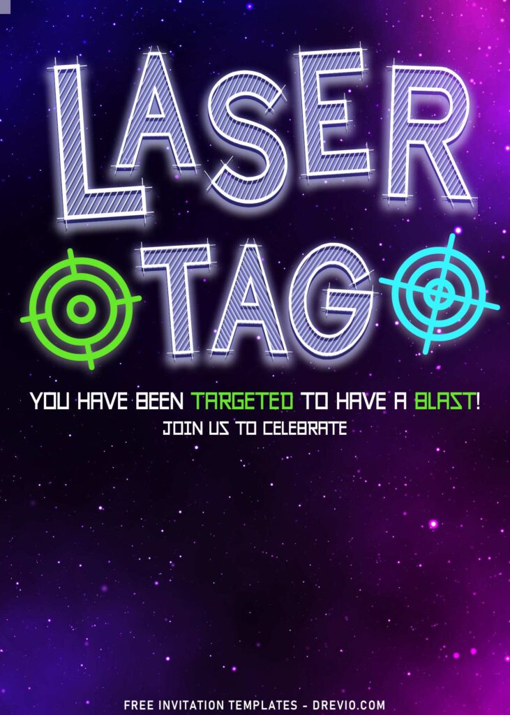 Invitation Template of 8+ Awesome Laser Tag Birthday Invitation Templates For Boys 1