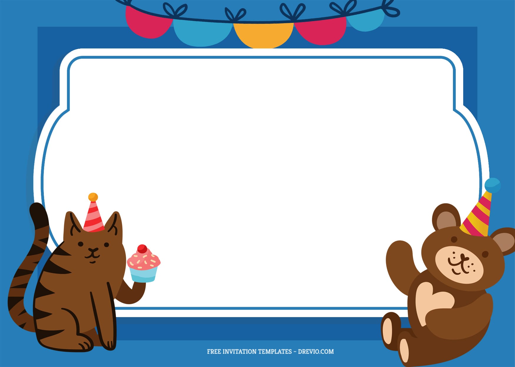 8+ Sprinkle of Happiness Cartoon Birthday Invitation Templates With Cat And Bear