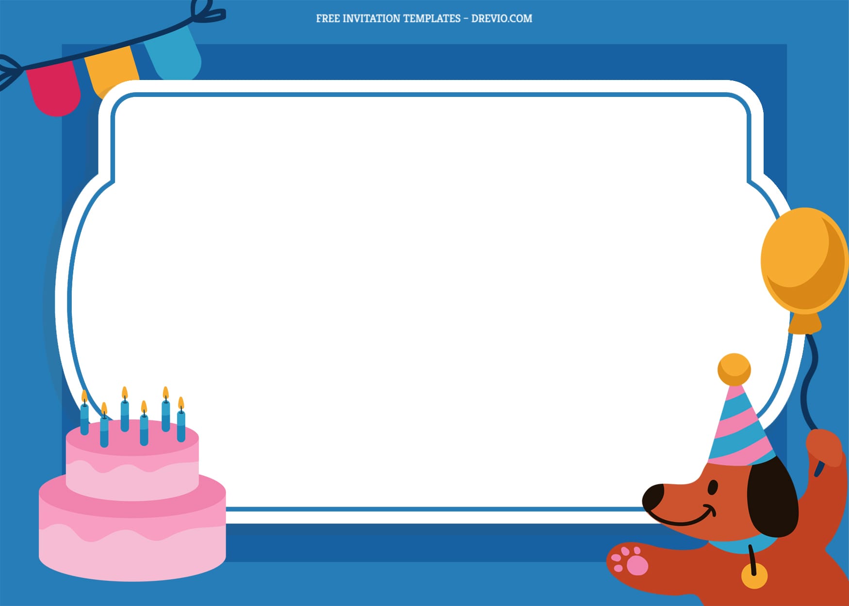 8+ Sprinkle of Happiness Cartoon Birthday Invitation Templates With Dog And Cake