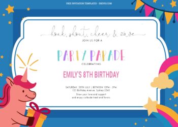 8+ Sprinkle of Happiness Cartoon Birthday Invitation Templates With Title
