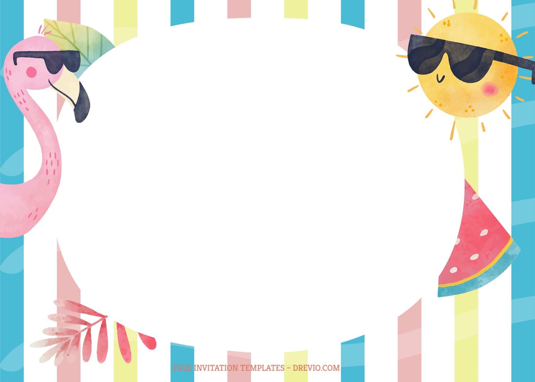 8+ Summer Radiant Party Birthday Invitation Templates Sun And Flamingo
