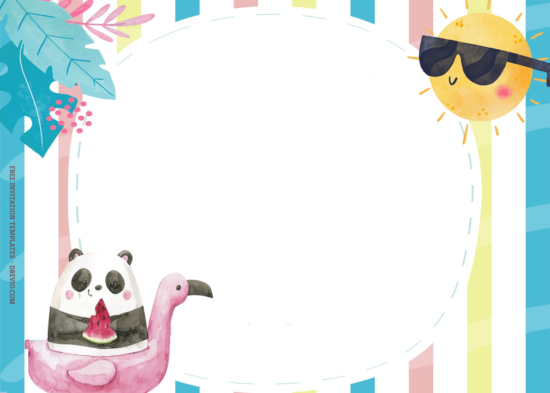 8+ Summer Radiant Party Birthday Invitation Templates With And Panda