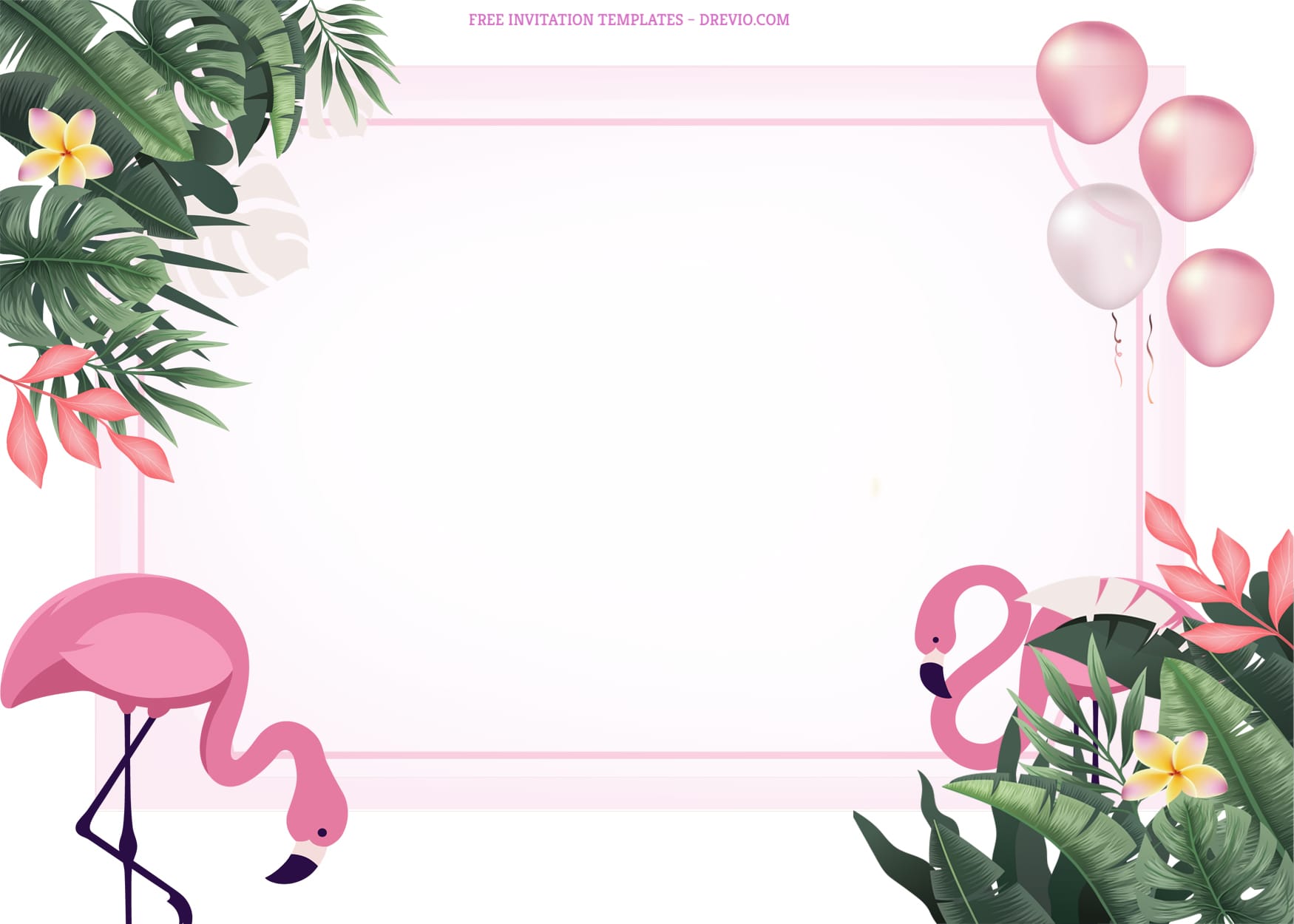 8+ Sweet Summer Flamingo Birthday Invitation Templates With Crouching Flamingo